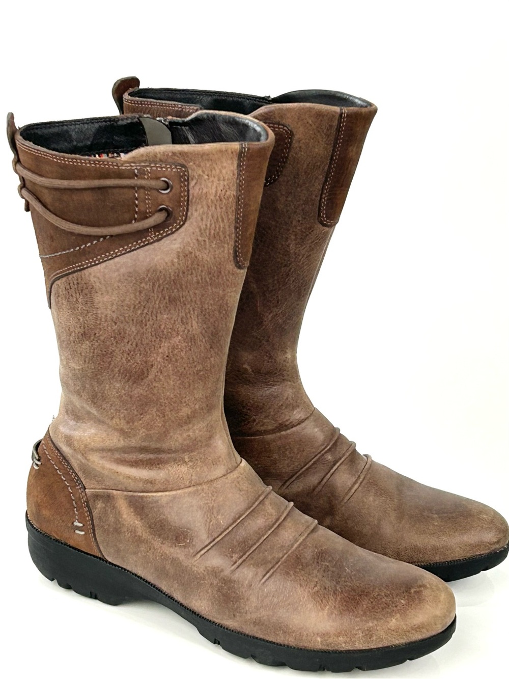 Merrell Vera Mid Barnwood Leather Boots Brown Distressed Women’s 9 J68774